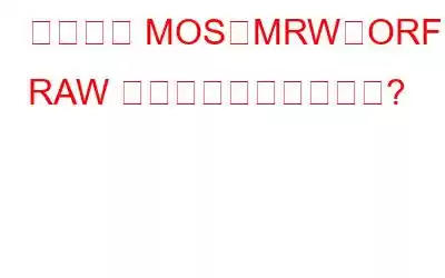 重複した MOS、MRW、ORF RAW 写真を見つける方法は?